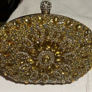 Ramla Crystal Bag Yellow/gold tones